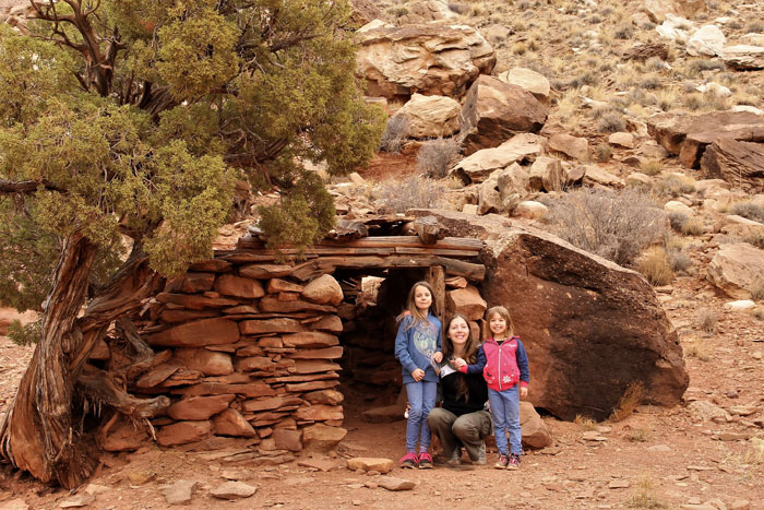 Strone structure at the base of Temple Mountain, San Rafael Swell, Utah.