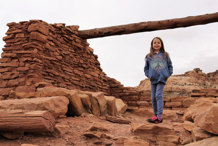 Inside an old cabin ruins at the Temple Mountain Mining District, Utah.